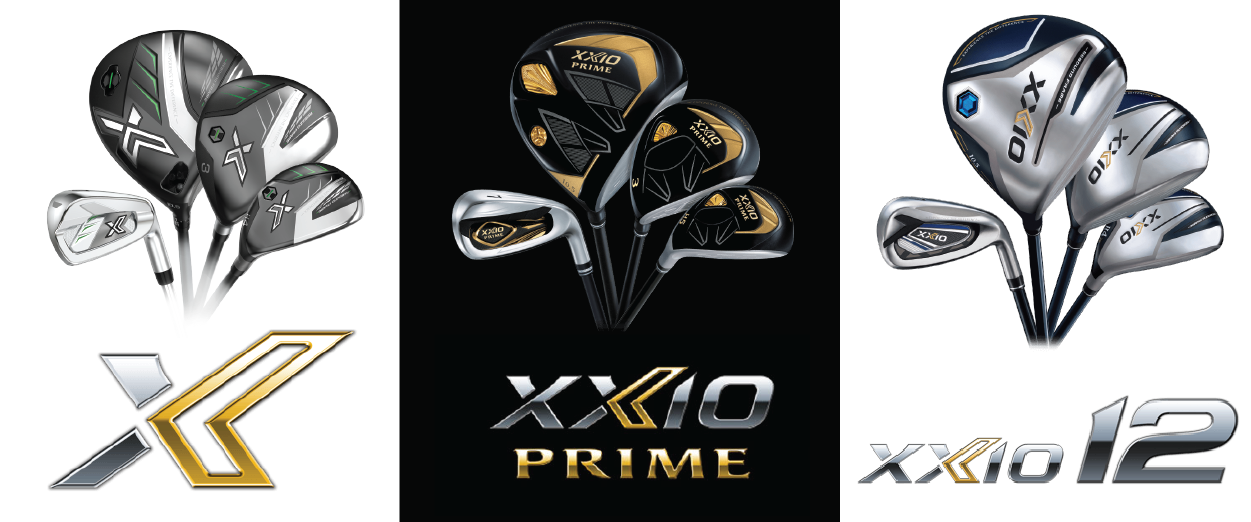 XXIO Prime golf clubs and logos